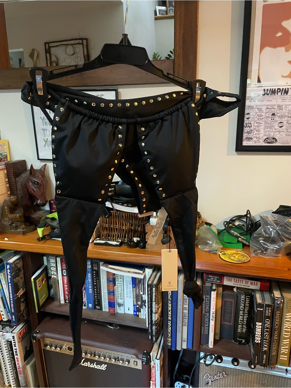 Rebecca Minkoff Black Studded Bikini Top and Bottom